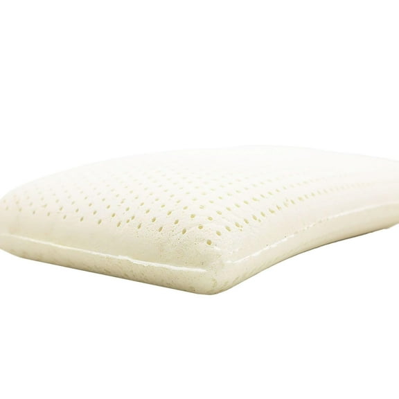 OrganicTextiles Low Loft Latex Pillow with Organic Cotton Cover (Standard Size, Soft), GOTS CERTIFIED, Bed Pillow for Sleeping, Neck Pain Relief Help, Head Support, for Side Back Stomach Sleeper