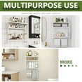 thumbnail image 5 of Bathroom Storage Shelves Organizer Adjustable 3 Tiers, Over the Toilet Storage Floating Shelves for Wall Mounted with Hanging Rod (White), 5 of 7