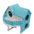 thumbnail image 1 of Maytalsory Wide Application 2 Stories Hamster House For Small Pets Colorfast PVC Made Villa House Small Pet Blue, 1 of 6