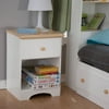 South Shore Summertime 1-Drawer Nightstand, White and Maple