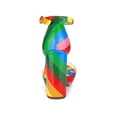 thumbnail image 2 of BLISSFUL STEP Women's Printed Clear Platform Block Heels Sandals Rainbow 10, 2 of 8