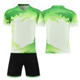 thumbnail image 2 of Custom Football Kit Set for Adult and Child, Name Number Team Logo DIY Family Match Personalized Jersey Shirt Shorts Set, Dad and Son Matching Outfits Light Green S, 2 of 6
