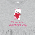 thumbnail image 4 of Inktastic It's My First Valentine's Day Girls Baby Dress, 4 of 5