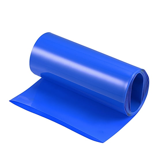 Uxcell 100mm Flat 1m Blue Heat Shrink Tube Wraps Battery Wrap for Big Battery Pack