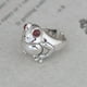 thumbnail image 3 of Anillo abierto de rana de plata, anillo de dedo de animal vintage, joyería cómoda de moda para mujer, decoración para fiesta, aniversario, boda, 3 of 8
