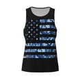 thumbnail image 4 of Xecao Navy Camouflage American Flag Men's Tank Top Workout Quick Dry Sleeveless Gym Jogging Muscle Shirts Summer Swim Beach Tops, 4 of 9