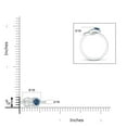 thumbnail image 4 of ANGARA Natural Solitaire London Blue Topaz Infinity Knot Ring in 14K White Gold for Women (Size-4mm) | November Birthstone Jewelry for Women | London Blue Topaz Ring (Ring Size - 7.5), 4 of 9