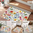 thumbnail image 5 of 2x3 Ft Entryway Area Rug, Leaf Flower Kitchen Rug Runner Washable Floor Mat, Plant Floral Garden Leaf Spring Summer Non Slip Indoor Door Mat Throw Carpet for Bathroom Living Room Bedroom, 5 of 8