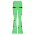thumbnail image 3 of Maoxin Women's Leggings Women Tight Fitting Hip Hugging Shapewear Striped Flared Pants Yoga Pants Workout Pants Women Green 2XL, 3 of 6
