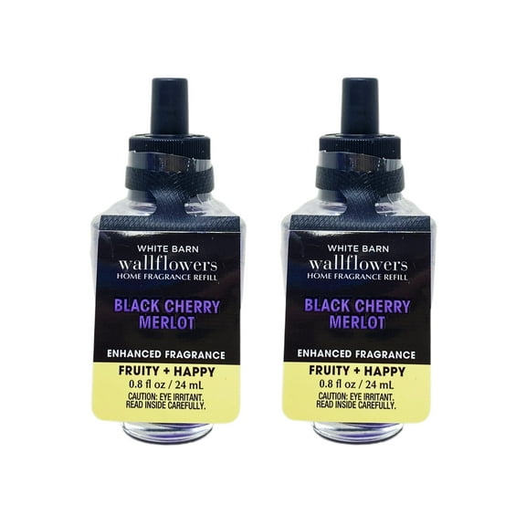 Bath and Body Works Black Cherry Merlot Wallflowers Home Fragrance Refill Bulbs - Pack of 2