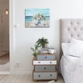 thumbnail image 6 of Flowers Wall Art Bathroom Canvas Wall Decor Ocean Beach Canvas Pictures White Daisy Floral in Vase Artwork Conch Coastal Seascape Painting for Living Room Bedroom Office Decor 12x16, 6 of 6