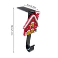 thumbnail image 2 of Metal Christmas Sock Rack Mantel Hook Upgraded Sock Hook Shelf Table Fireplace Counter Window Decoration Skateboard Hook Kitchen Hanger Cubicle Hooks C Hooks Drop Ceiling Hangers for Speakers Hoodie, 2 of 3