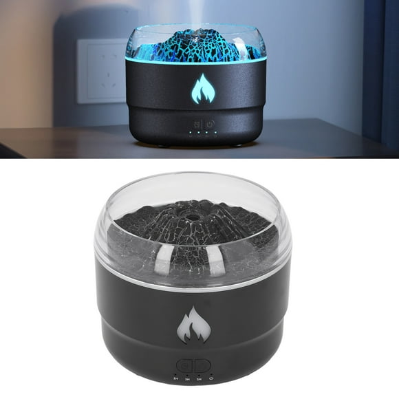Difusor De Aromaterapia De Aceite Esencial De Llama, Máquina De Humidificación Con Difusor De Aire De Llama De Simulación De Capacidad De 280 Ml Con Luz LED Que Cambia De Color