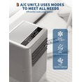thumbnail image 4 of Aire Acondicionado Portátil 3 en 1 7000-8000 BTU | 3 Velocidades, Silencioso, Modo Sueño y Control Remoto, 4 of 5