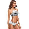 thumbnail image 6 of Dreamtimes Blue Flowers and Butterfly Swimsuits Padded Bikini Sets Sexy Swimwear for Women, XX-Large, 6 of 7