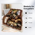 thumbnail image 6 of Personalized Bear Blanket with Name, Custom Bear Hunting Blanket Gifts for Men Boys Dad, 40"x50" Animal Throw Blanket Gifts for Hunters - Soft Fuzzy Flannel Blanket Wildlife Country Decor, 6 of 6