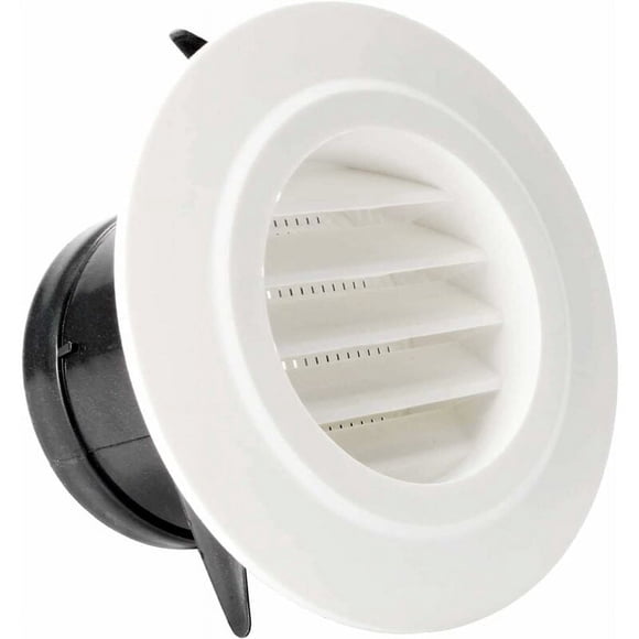 Soffit Vents for Indoor Ventilation, Detachable Design Round Vent Cover with Weather Seal for Home Office Bathroom (3", Black)
