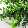 thumbnail image 3 of 8pcs Artificial Greenery Plants Outdoor UV Resistant Fake Plastic Boxwood Shrubs Grass Stems for Home Wedding Courtyard Indoor and Outside Garden Porch Patio Window Box Farmhouse Decoration A, 3 of 4