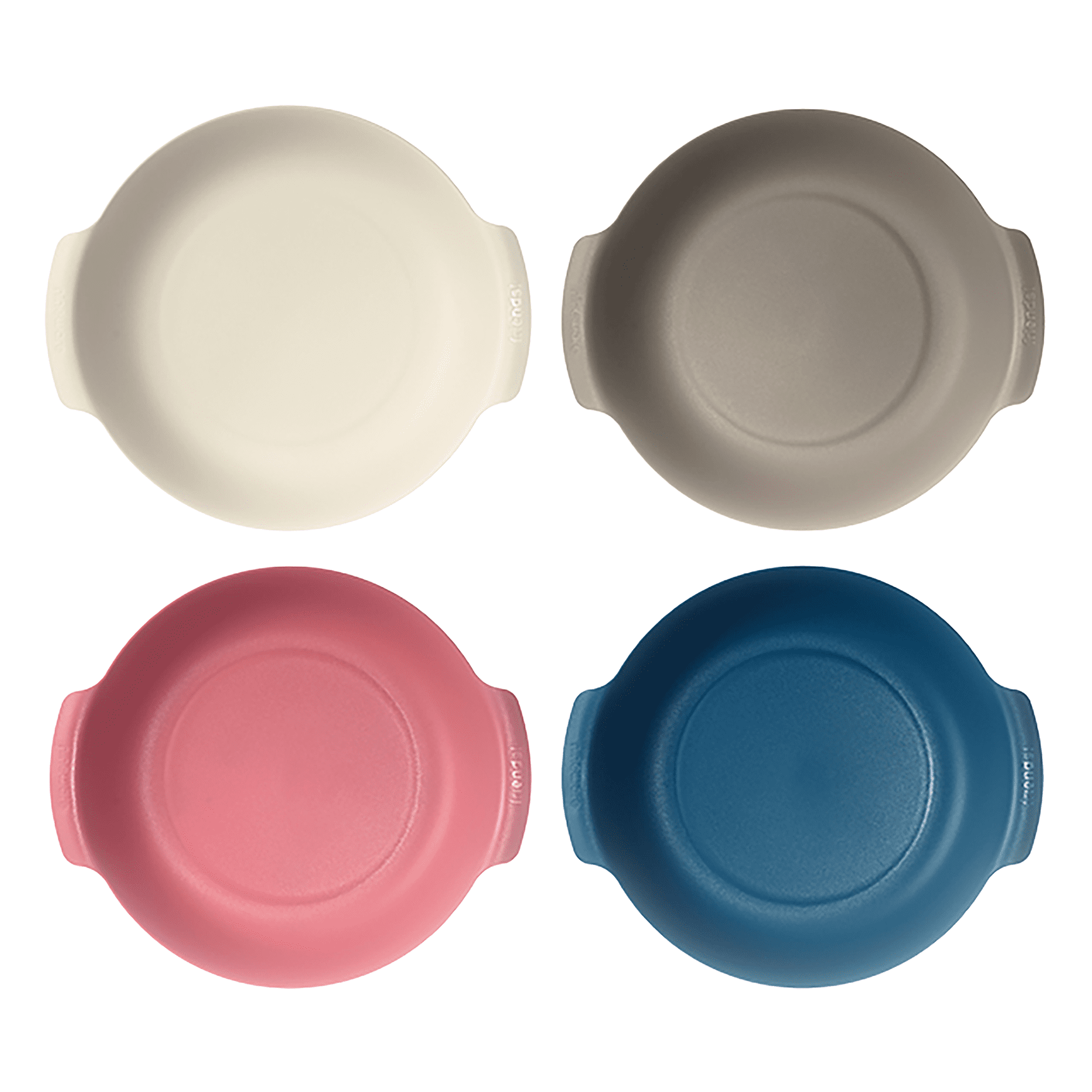 Nineware Pasta Bowl Set (Set of 4) | 9.3" X 8.2" X H 1.38" (3.7oz) | Stackable Design | Plastic Bowl Set | Dishwasher & Microwave safe | Made in Korea