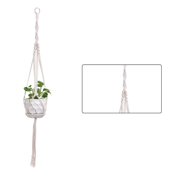 Naiovety Colgador de macramé hecho a mano para plantas, flor/colgador de macetas para decoración de pared, patio, jardín, decoración para sala de Jardín y Patio No.26 Naiovety HA001777-26
