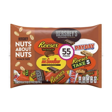 UPC 034000935550 product image for Hershey's, halloween nut lovers candy assortment, 55 pieces, 29.7 oz | upcitemdb.com