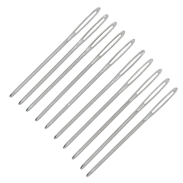 Aguja De Hilo De Bordar, Aguja De Coser De Ojo Grande, Bricolaje, Fácil De Usar, Acero Inoxidable, Duradera Para Coser A Mano, Manualidades