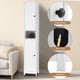 thumbnail image 5 of Garvee Mueble de Almacenamiento para Baño Estrecho 11,8 x 11,8 x 66,9", 2 Puertas, Blanco, 5 of 8