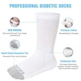 thumbnail image 4 of Calcetines para diabéticos CaidieNu, antideslizantes, extra anchos, 4 pares, blancos, 4 of 6