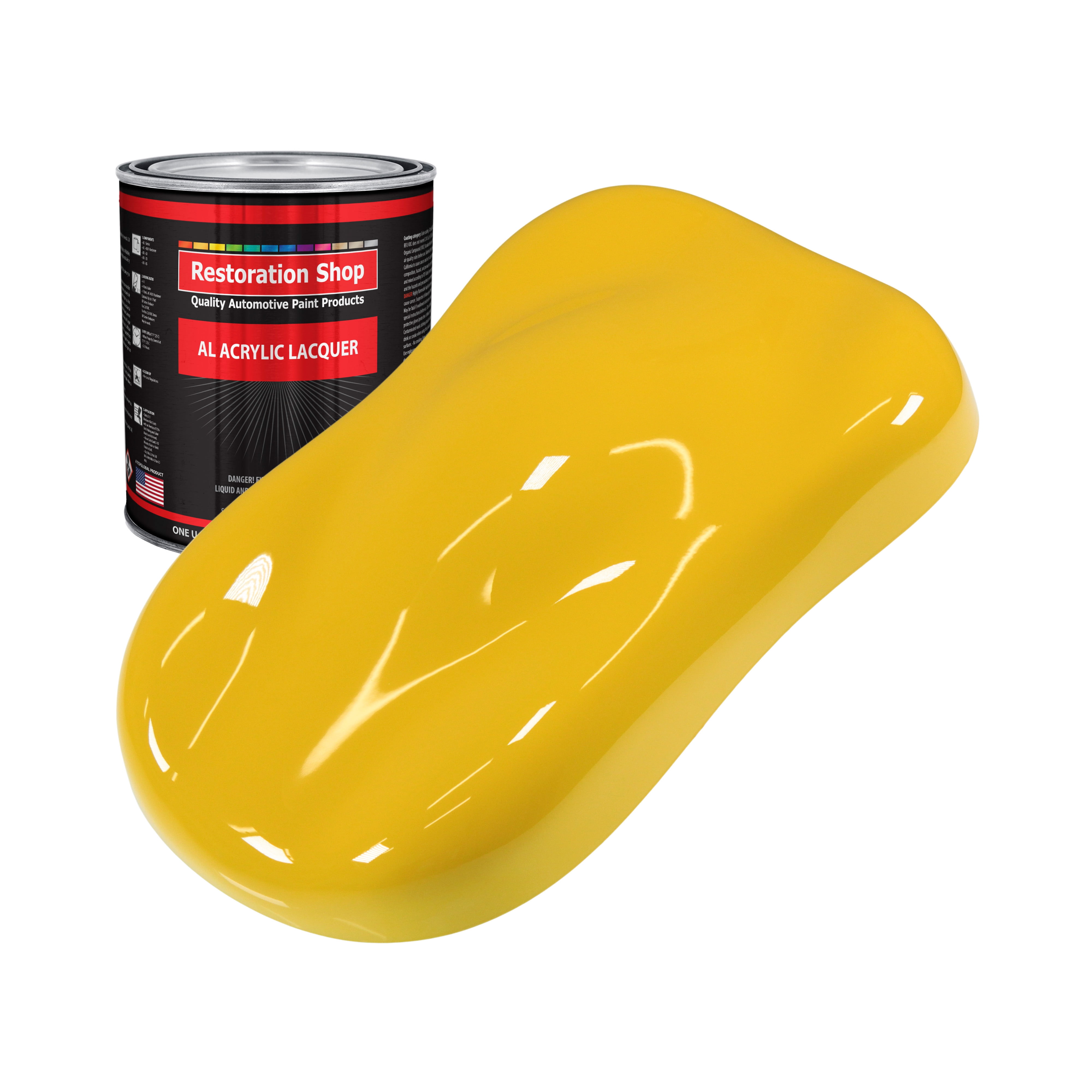 Restoration Shop Indy Yellow Acrylic Lacquer Auto Paint Quart Paint