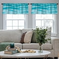 thumbnail image 5 of LALILO Kitchen Curtain Valance Water Blue Water Pool Beach Rod Pocket Window Curtain 52"x 18" Set of 2, 5 of 7