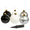 Black and White, variant on Holiball The Inflatable Ornament - Mini Holiday Set - Metallic - Indoor and Outdoor Use