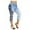 #7-Blue, variant on Pntutb Womens Clearance,Women's Plus Size Pants Lace Print Splice Elastic Waist Fashion Casual Leggings