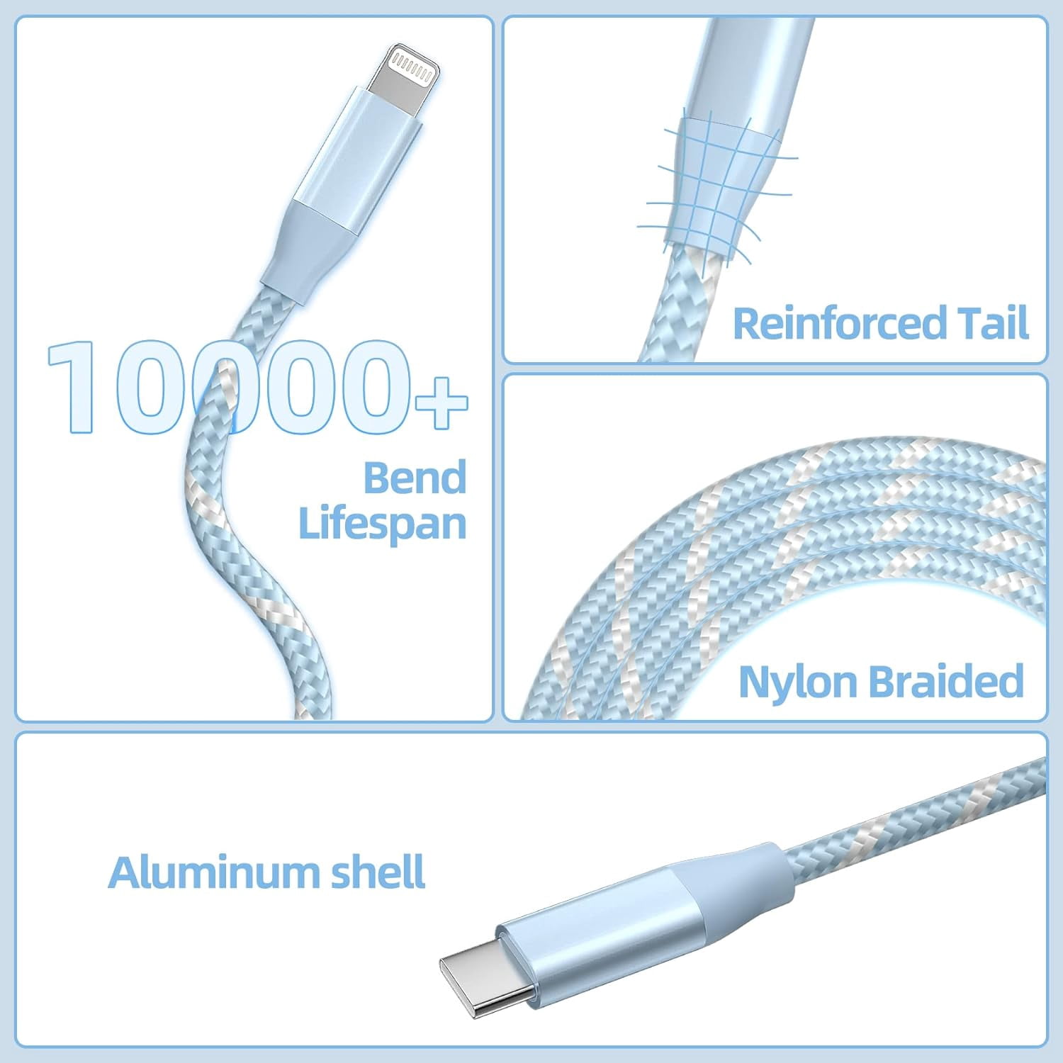 iPhone 14 13 12 Charger Cord [Apple Mfi Certified] 3 Pack 10ft Compatible with iPhone iPad iPod