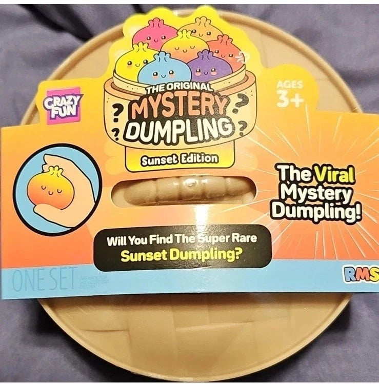 Crazy Fun Sunset Mystery Squishy Bun Dumpling Squeeze Toy, 1 Random Color