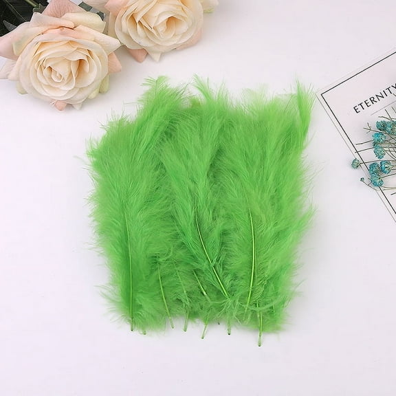 Firefly Hope 300Pcs 5-6 Inch Bulk Craft Rooster Feathers, Natural Feathers for Kindergarten DIY Crafts, Wedding Decor, Family Party & Dream Catcher Supplies, Green