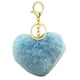 thumbnail image 1 of Llavero con forma de corazón esponjoso, llavero de piel de conejo artificial, colgante para bolso, decoración para llave de coche, etiqueta de equipaje, accesorio, 1 of 8