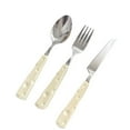 thumbnail image 2 of Cute Stainless Steel Steak Knife Fork Spoon Set, Portable Western Tableware, Dessert Utensils, Comfortable Grip, Dishwasher Safe, Elegant Dining Tool, 2 of 6