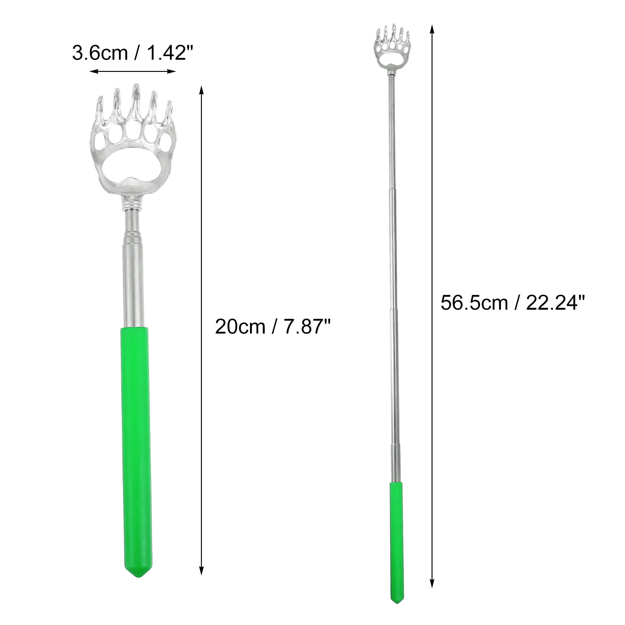 Unique Bargains 2 Pcs Extendable Bear Claw Stainless Steel Green