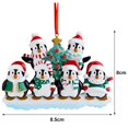 thumbnail image 2 of Adorno Navideño Familiar Decoración Personalizada de Pingüino Colgantes de Madera Escritos a Mano Cuidadosamente Pintados a Mano Adecuado para Uso Familiar, 2 of 7