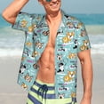 thumbnail image 7 of Honeii Dogs Print Men’s Hawaiian Shirt,Classic Button-Down Short Sleeve Shirt, for Beach, Vacation, and Outdoor Activities,Small, 7 of 7