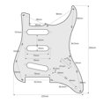 thumbnail image 3 of Electric Guitar Pick Guard 3 Layers 11 Holes PVC Pick Guard Scratch Plate for ST Guitar, 3 of 4