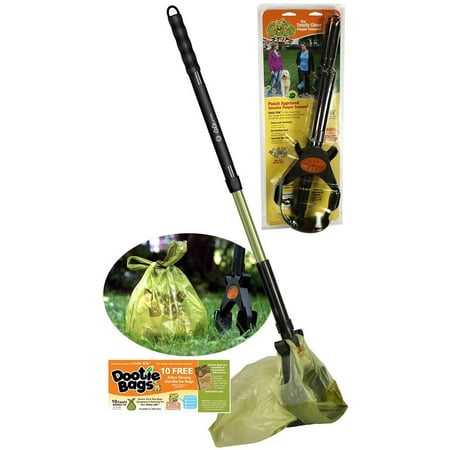GoGo Stik ST, Catch-N-Go Pooper Scooper with Bags. Small, Medium, Large Dogs. Scoop or Catch Poo When Walking Your Dog. Totally Clean. Aluminum Adjustable Handle. Includes 10 Dootie Bags Waste Bags