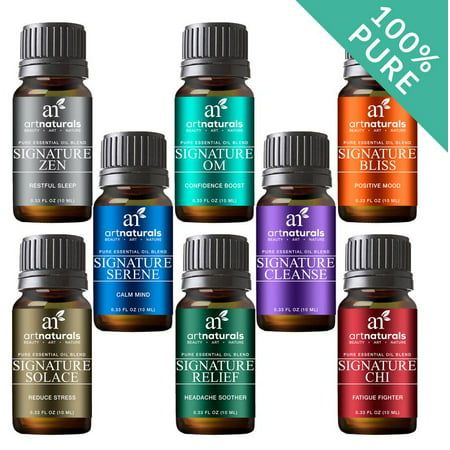 Pure Essential Oil Blend Set (8x10mL) - Natural Aromatherapy for Oil