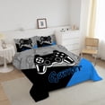 thumbnail image 3 of Psoiuetr Gaming Comforter for Kids Boys Teens Video Game Bedding Set Gamer Comforter Gamepad Comforter Set Twin Size Blue Black Gray 3 Pieces, 3 of 5