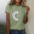 thumbnail image 2 of Women's T-shirts Women Sunflower Summer T Shirt Plus Size Loose Blouse Tops Girl Short Sleeve Graphic Casual Tees T-shirts, 2 of 5