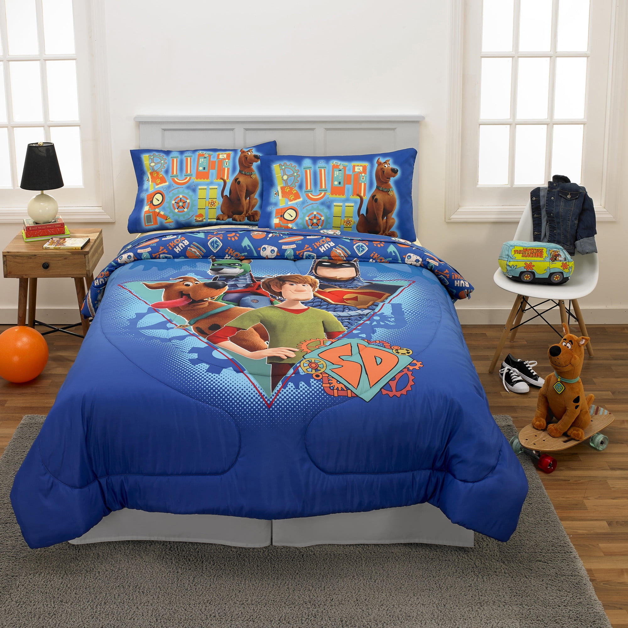 Scoob Scooby Doo 2 Piece Comforter And Sham Set Kids Bedding Twin Full Walmart Com Walmart Com