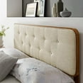 thumbnail image 6 of Modway Collins Tufted Twin Fabric and Wood Headboard in Walnut/Beige, 6 of 10