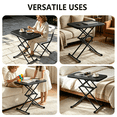 thumbnail image 2 of OROFULL 26 inch Small Folding Table, Height Adjustable x Frame Portable Plastic Table for Laptop, Couch, Camping and Small Spaces, Black, 2 of 7