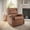 Cognac LeatherSoft, variant on Emma + Oliver Manual Glider Rocker Recliner Chair with 360 Degree Swivel, Wingback Recliner Perfect for Living Room, Bedroom, or Nursery in Cream