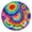 Colorful Rainbow Tie, variant on Colorful Rainbow Tie Dye Spiral Pattern Round Fitted Tablecloth with Elastic Edge,Dining Table Cover Waterproof,Outdoor Round Tablecloth for Camping,Dining,Indoor and Outdoor